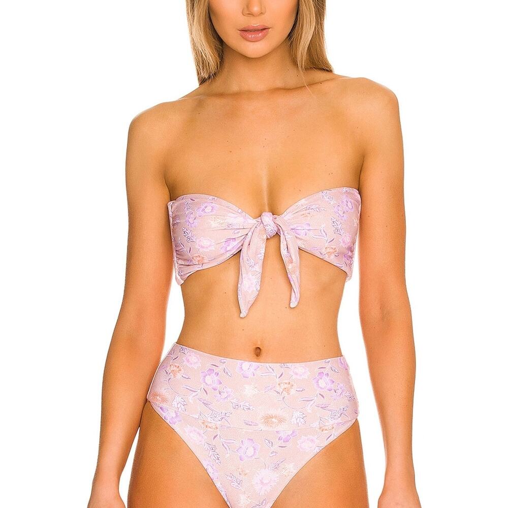 Acacia Floral Multicolor Baker Top Swimwear Size M